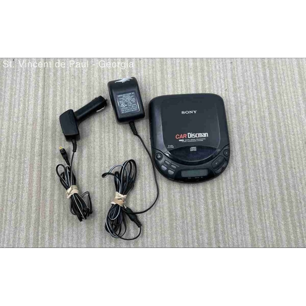 Vintage Sony Car Discman D-842K Portable CD Player Black Tested and Working VGC